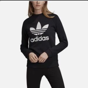 Adidas Originals Trefoil Crewneck Sweatshirt Black Women’s M ❤️